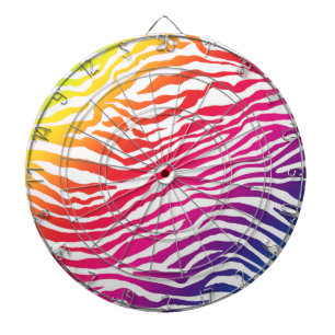 Rainbow Stripes Dartboard