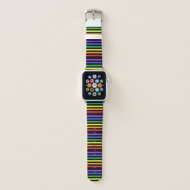 Rainbow Stripes Design Apple Watch Band