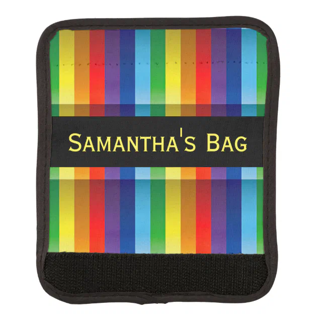 Rainbow Stripes Design Luggage Handle Wrap Zazzle