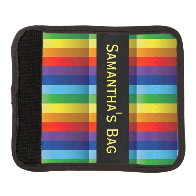 Rainbow Stripes Design Luggage Handle Wrap