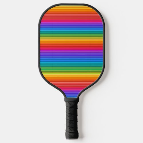Rainbow Stripes Design Pickleball Paddle