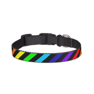 Rainbow Stripes Dog Collar