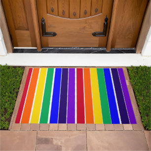Rainbow Stripes Doormat