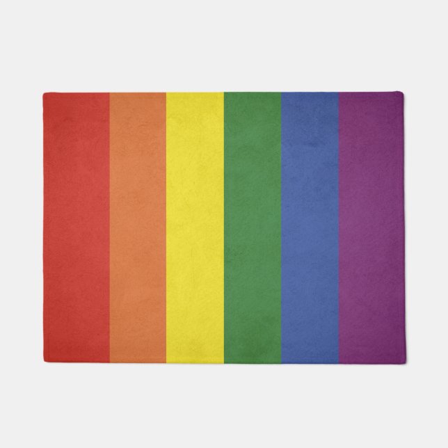 Rainbow stripes doormat (Front)