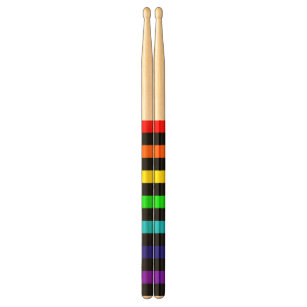 Rainbow Stripes Drumsticks