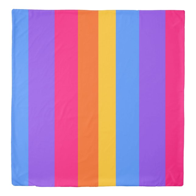 Rainbow Stripes Duvet Cover (Front)