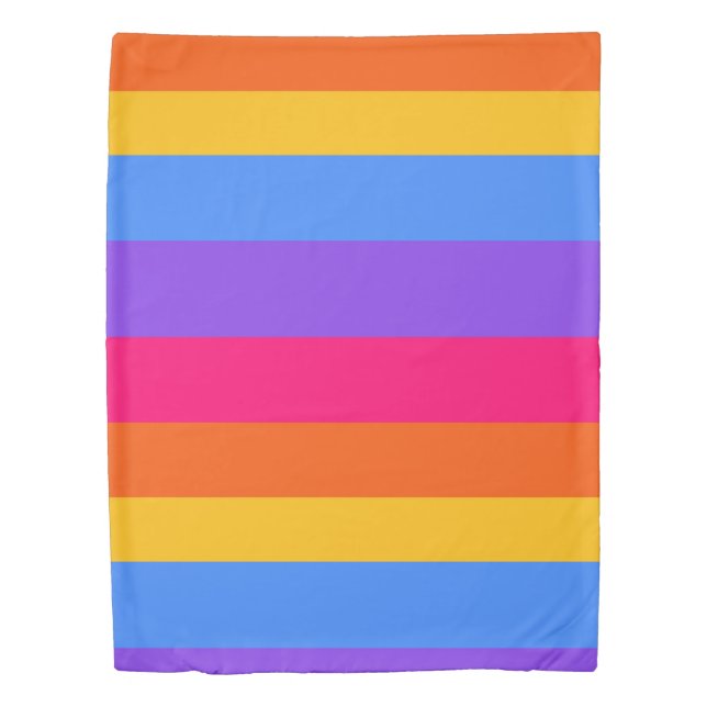 Rainbow Stripes Duvet Cover (Front)