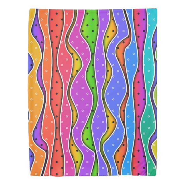 RAINBOW STRIPES DUVET COVER (Front)