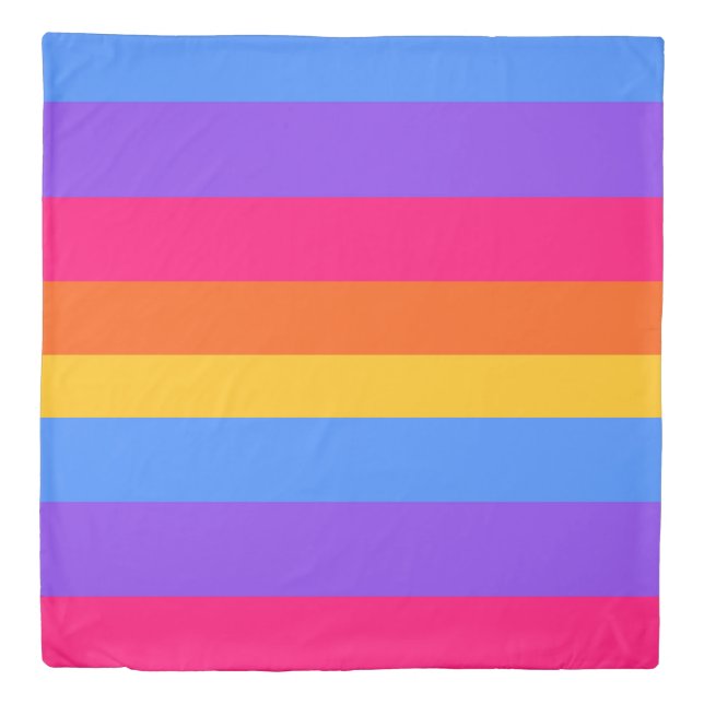 Rainbow Stripes Duvet Cover (Front)