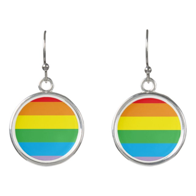 Rainbow Stripes Earrings (Front)