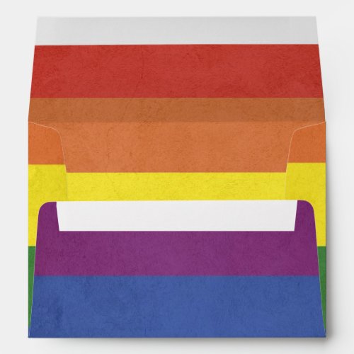 Rainbow stripes envelope
