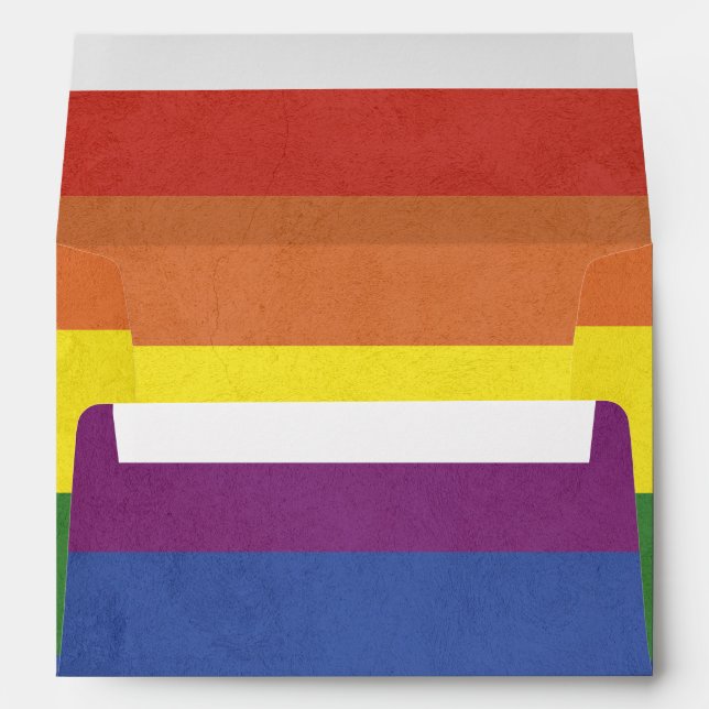 Rainbow stripes envelope (Back (Bottom))