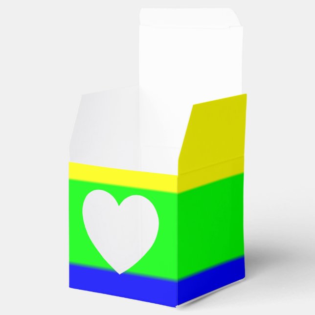 Rainbow Stripes Favor Boxes (Opened)