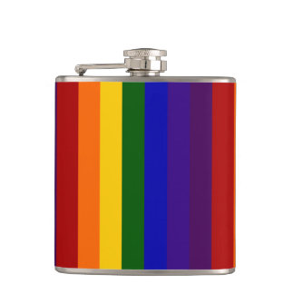 Rainbow Stripes Flask