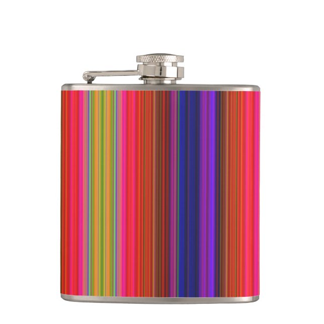 Rainbow Stripes Flask (Front)