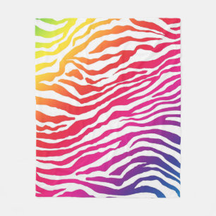 Rainbow Stripes Fleece Blanket