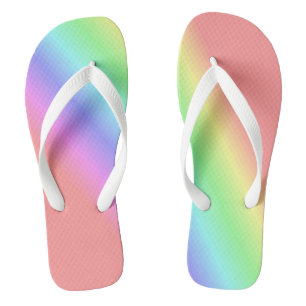 Rainbow Stripes Flip Flops