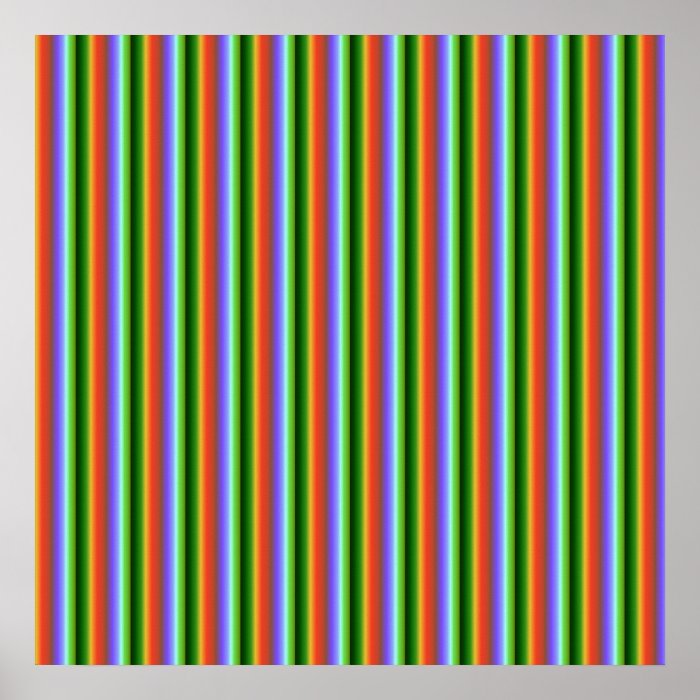 Rainbow Stripes. Fun Multi color Pattern. Print