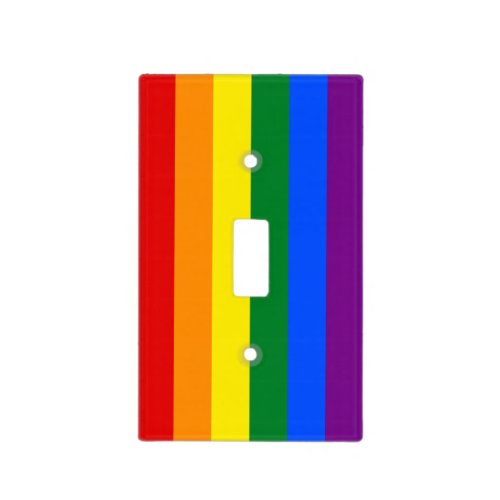 Rainbow Stripes Gay Pride Design  Light Switch Cov