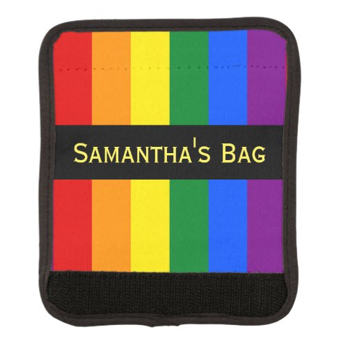 Rainbow Stripes Gay Pride Design Luggage Handle Wrap