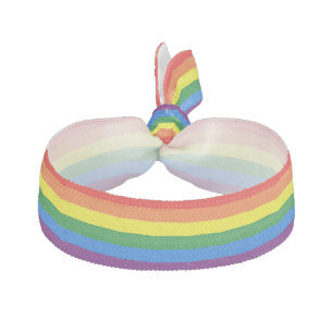 Rainbow Stripes Gay Pride LGBT Support Elastic Hair Tie