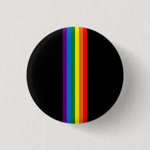 Rainbow Stripes Gay Pride LGBT Support Gifts Pinback Button