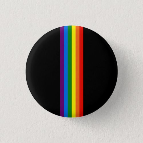 Rainbow Stripes Gay Pride LGBT Support Gifts Pinback Button