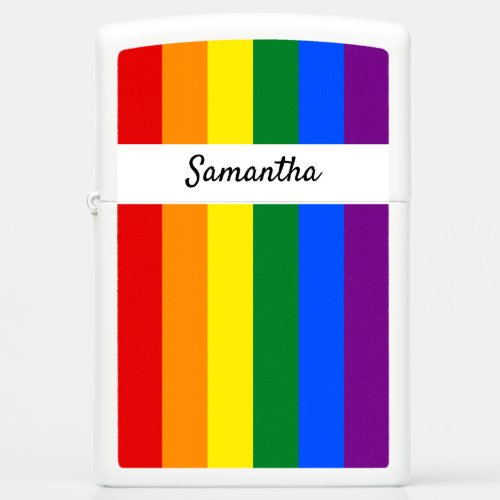 Rainbow Stripes Gay Pride Zippo Lighter