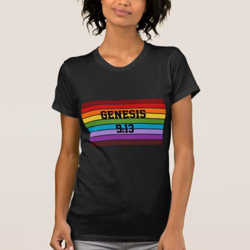 Rainbow Stripes Genesis 913 T_Shirt