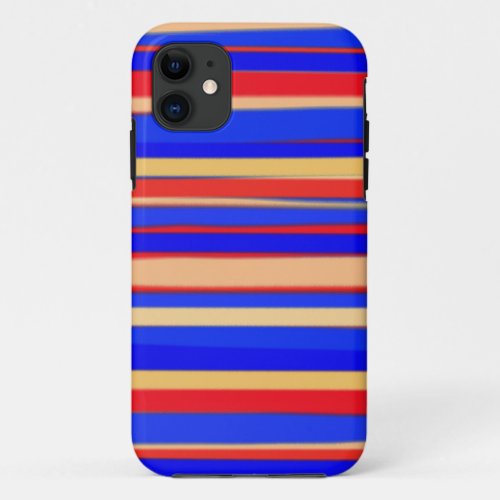 Rainbow stripes graphic art iPhone 11 case