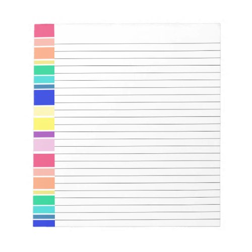Rainbow Stripes Happy Colorful Notepad