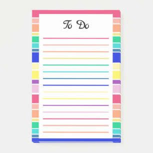 Rainbow Stripes Happy Colorful Post-it Notes