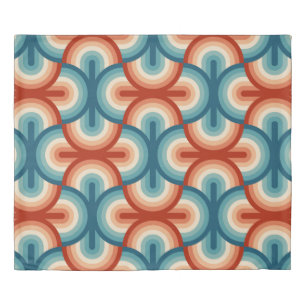 Rainbow stripes illustration pattern duvet cover