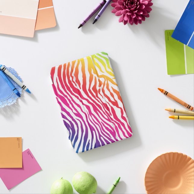 Rainbow Stripes iPad Mini Cover (In Situ)