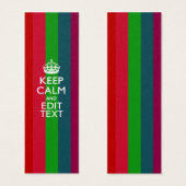 Rainbow Stripes Keep Calm And Your Text Customize (Front & Back)
