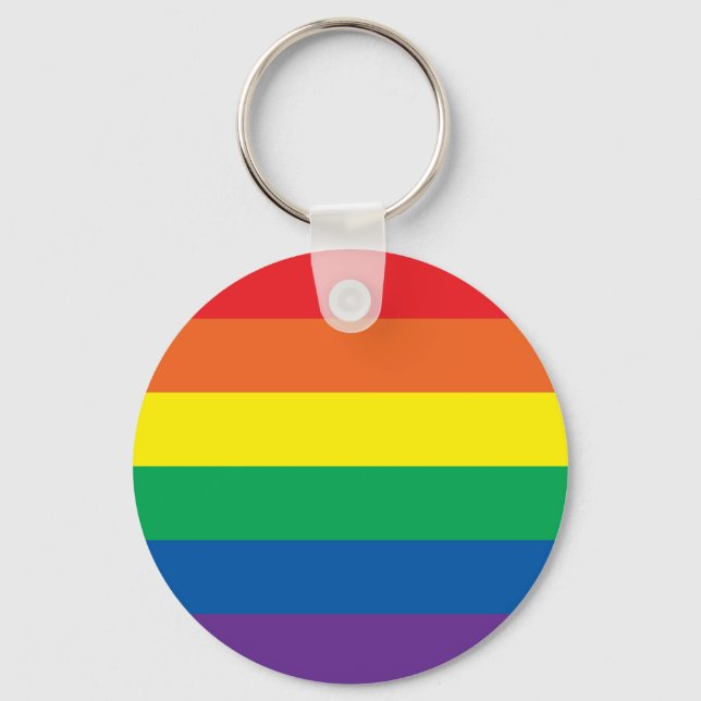 Rainbow Stripes Keychain (Front)