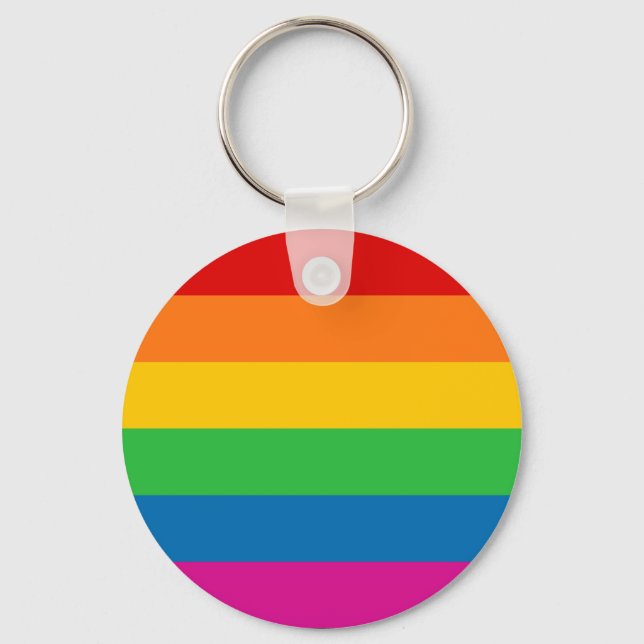 Rainbow Stripes Keychain (Front)
