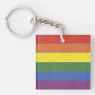 Rainbow stripes keychain