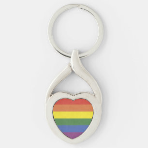 Rainbow stripes keychain