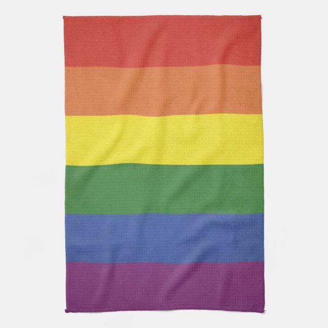 Rainbow stripes kitchen towel (Vertical)