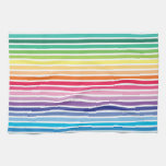 Rainbow Stripes Kitchen Towel at Zazzle