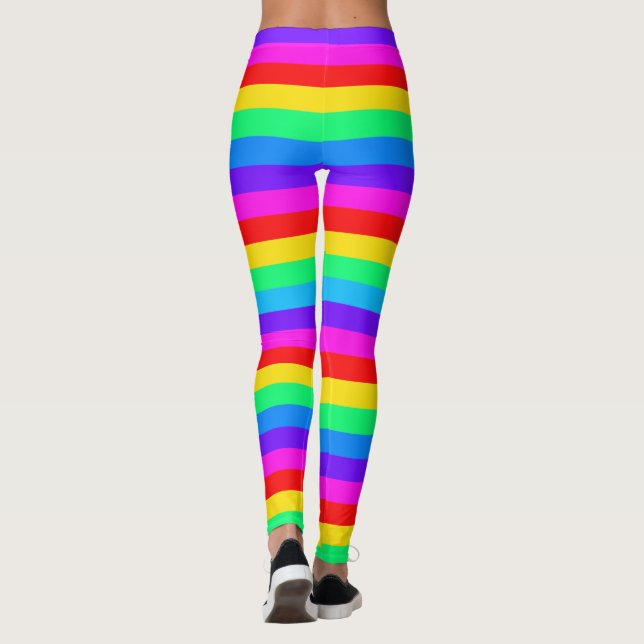 Rainbow Stripes Leggings (Back)