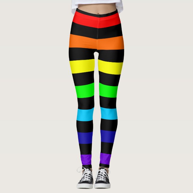 Rainbow Stripes Leggings (Front)