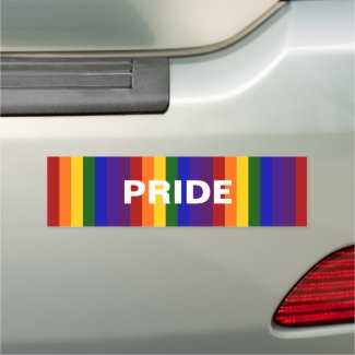 Rainbow Stripes LGBT Pride Car Magnet