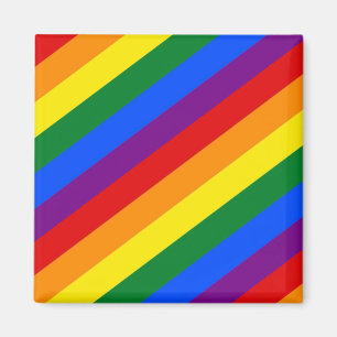 Rainbow Stripes LGBTQ Pride Fridge Magnet
