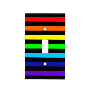 Rainbow Stripes Light Switch Cover