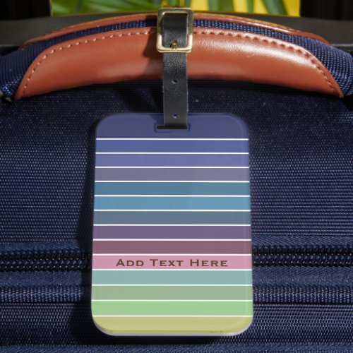 Rainbow Stripes Luggage Tag