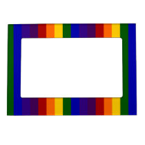 Rainbow Stripes Magnetic Picture Frame