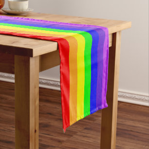Rainbow Stripes Medium Table Runner