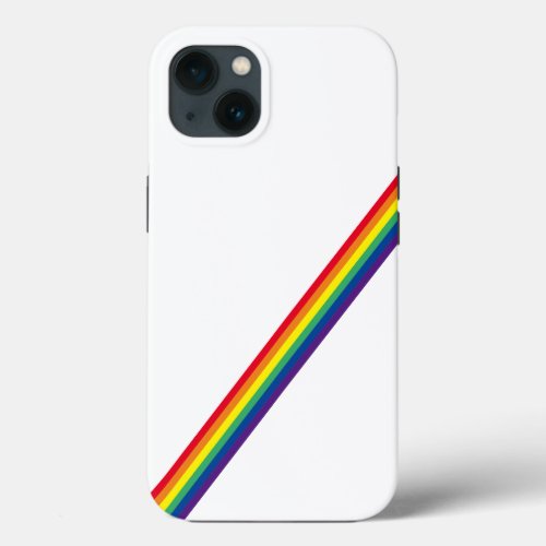 Rainbow Stripes Minimal Geometric iPhone 13 Case